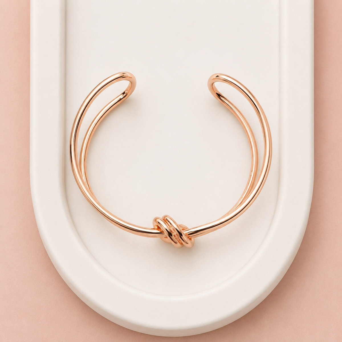 Rose Gold Knot Bangle