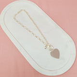 SHORT | Light Gold Large Love Heart Necklace