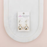 Light Gold Drop Ball Earring
