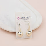 Light Gold Drop Ball Earring