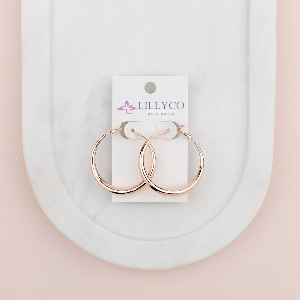 Rose Gold Hoop Earring