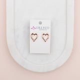 Rose Gold Open Heart Earring