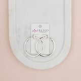 Silver Flat Hoops Earrings