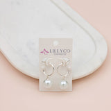 Silver Ring & Drop Pearl Earring