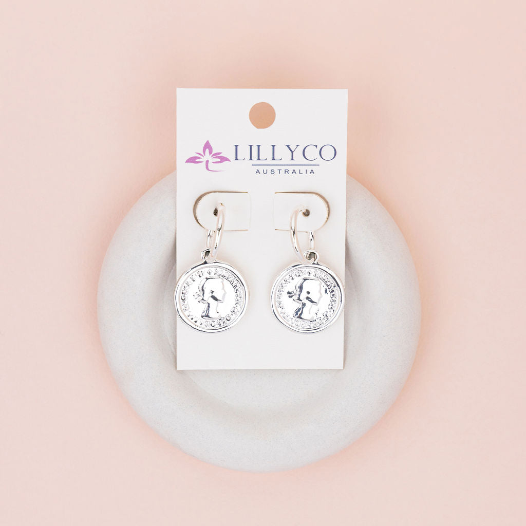 LIMITED EDITION | Coin Drop Silver Earrings