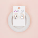 Solid Tear Silver Drop Earrings