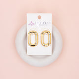 Yellow Gold Retro Drop Earrings