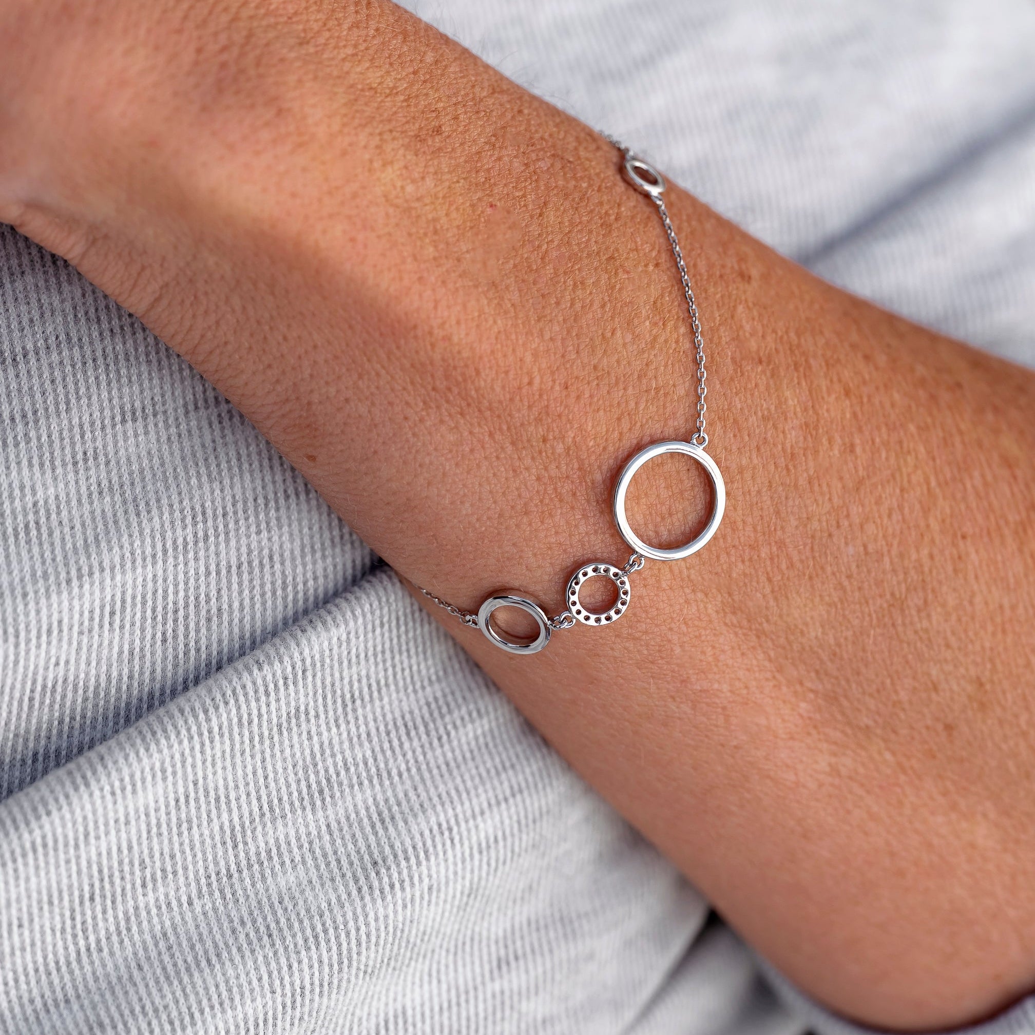 Fine | Silver 3 Ring Bracelet
