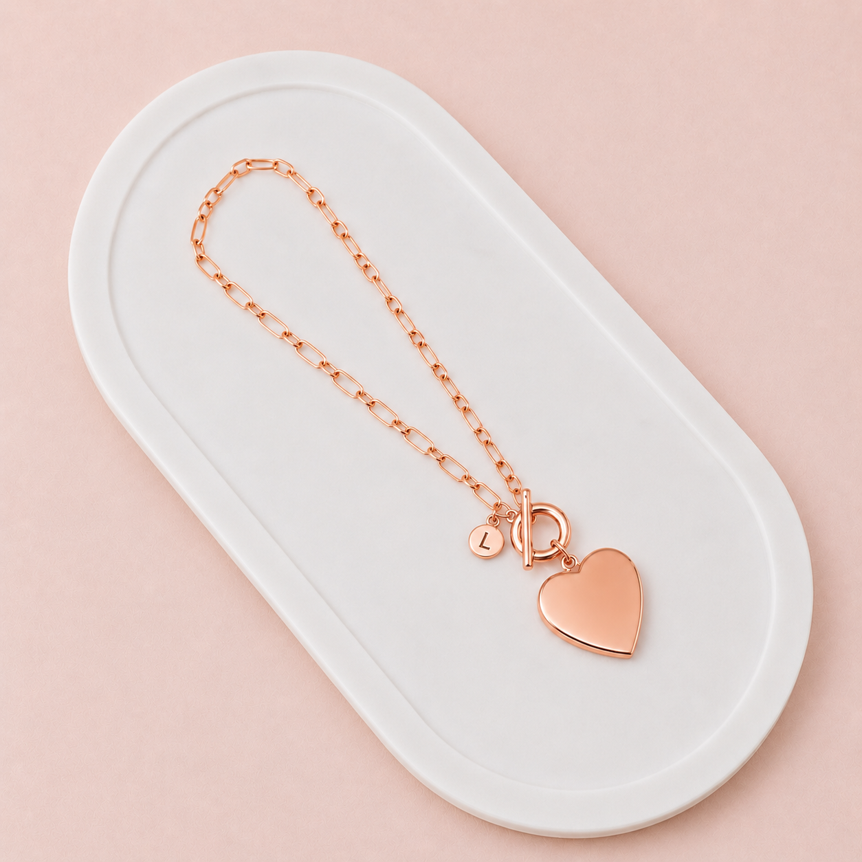 SHORT | Rose Gold Large Heart Necklace