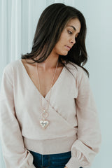 Light Gold Ball Chain with Heart Necklace