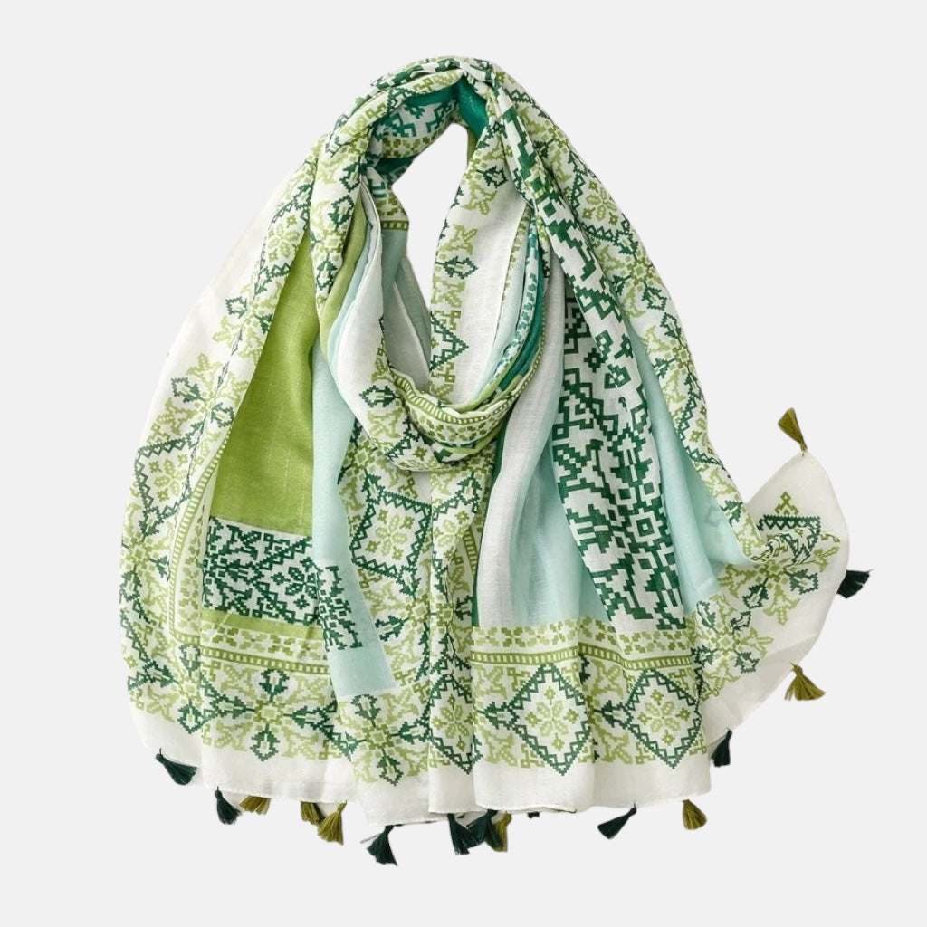 Ladies | Lime Green & Green Scarf