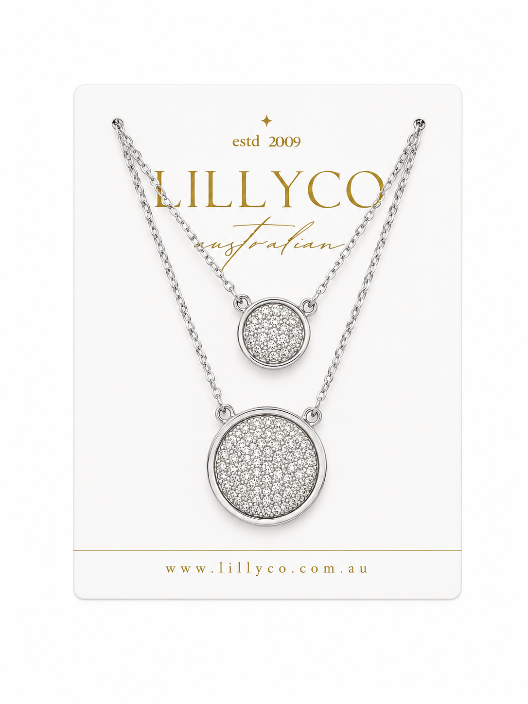 Fine | Short Silver 2 Layered Cubic Zirconia Necklace