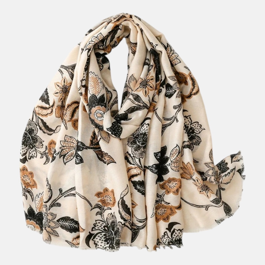 Ladies | Brown & Black Floral Scarf