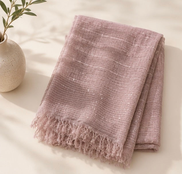 Ladies | Beautiful Pink Sequent Scarf