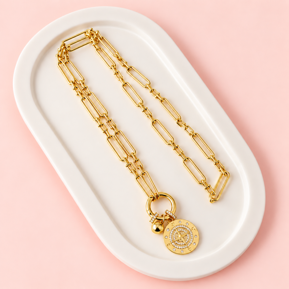 Yellow Gold Nautical Long Necklace