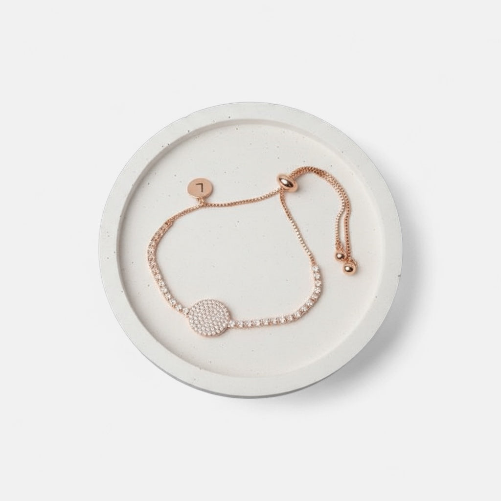 Fine | Rose Gold Round Bling Bracelet