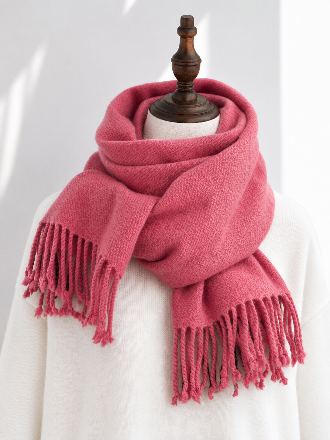 Ladies Winter | Pink Wool Scarf