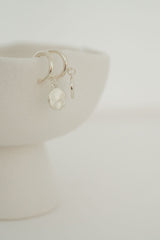 Light Gold Drop Ring Disc Earring