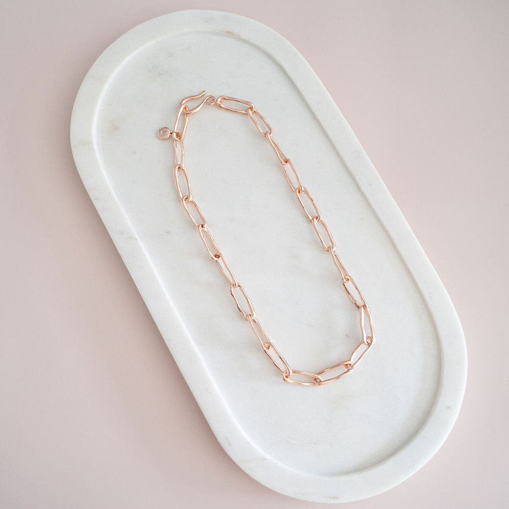 SHORT | Rose Gold Link Necklace