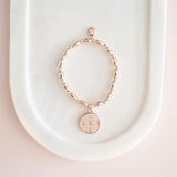 Rose Gold "LOVE" Pendant Bracelet
