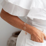 Fine | Rose Gold 3 Lace Look Disc Bracelet