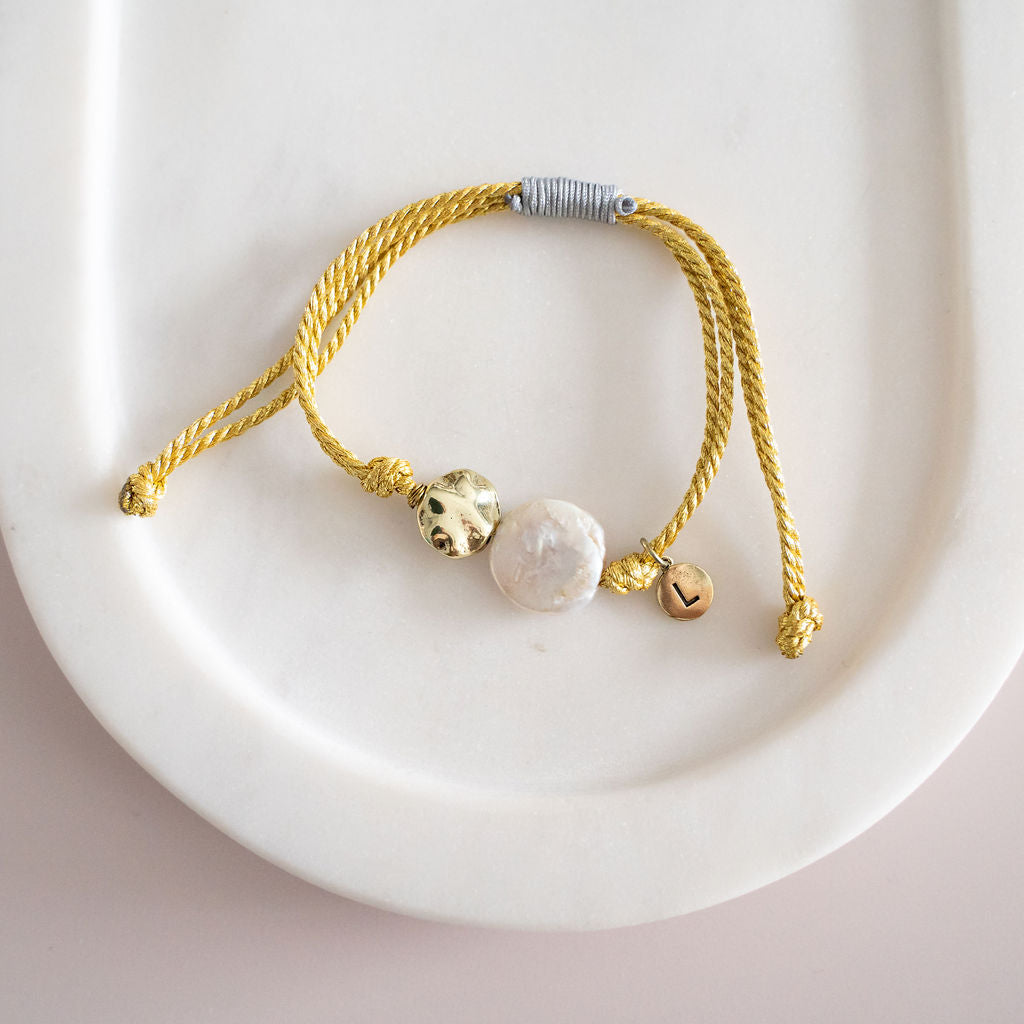 Fine | Gold Cord & Pearl Bracelet