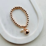 Rose Gold with Metal Ball & Pearl Bracelet