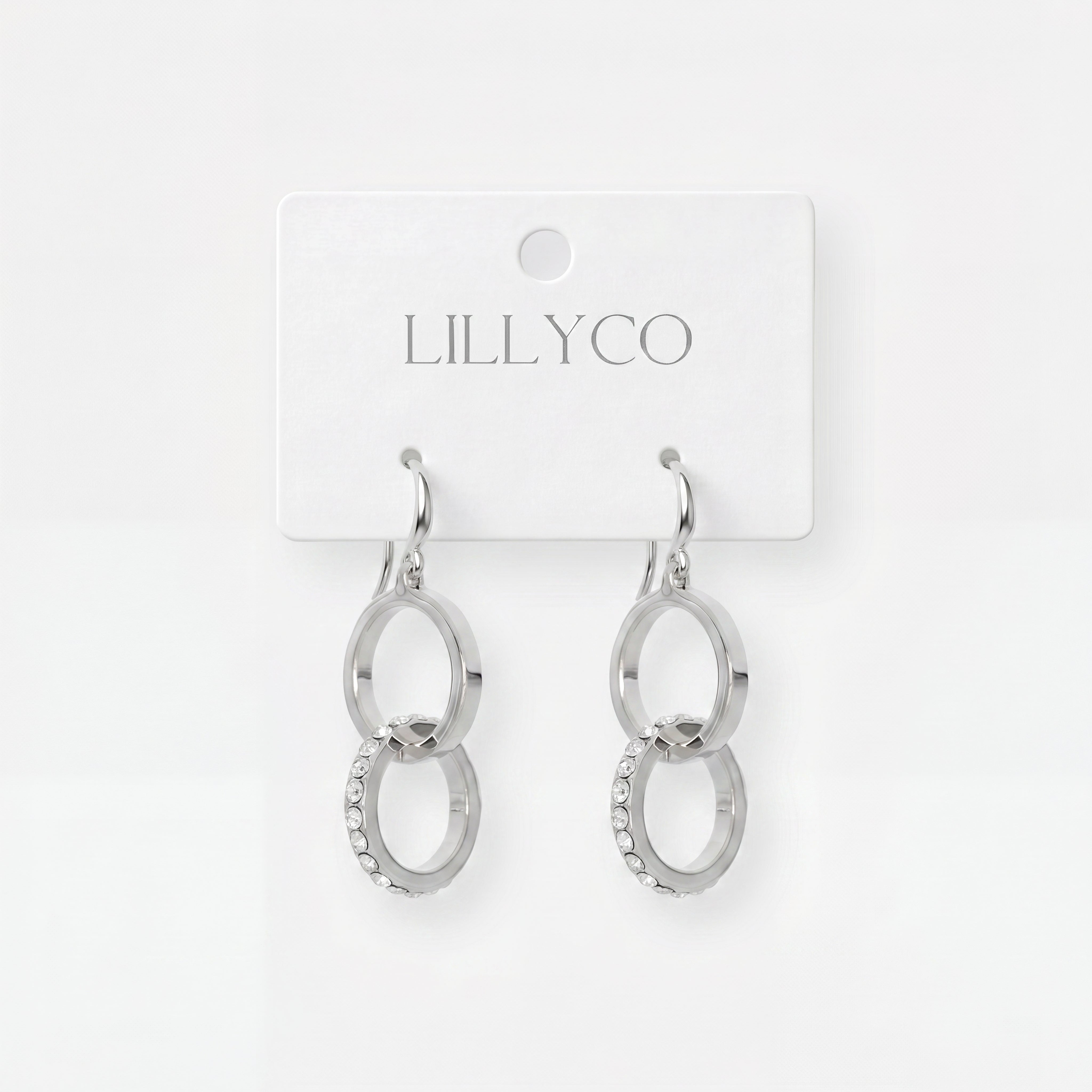 Silver Link & Bling Earring