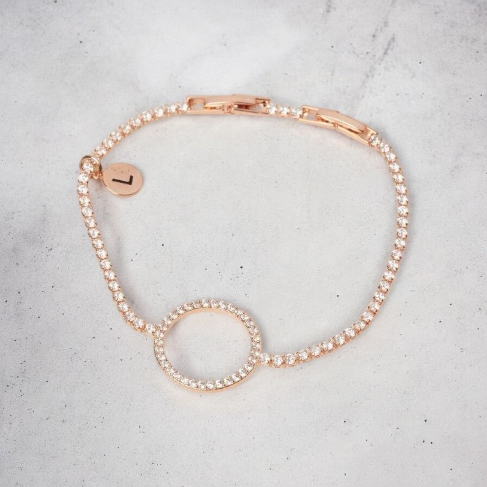 Fine | Rose Gold Bling Ring Adjustable Bracelet