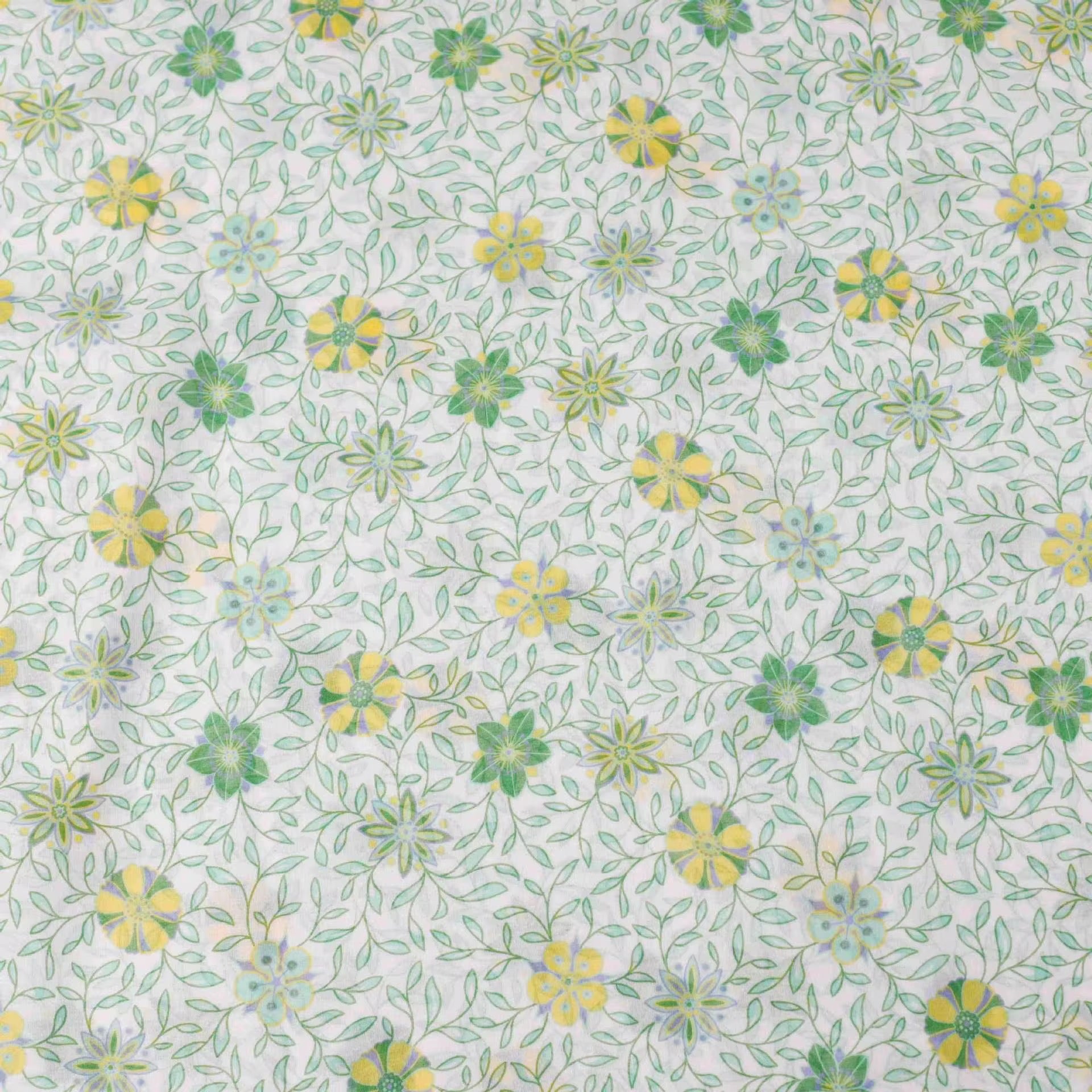 Ladies | Green & Yellow Floral Print Scarf