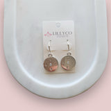 Rose Gold "LOVE" and Crystal Earring