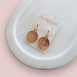 Rose Gold "LOVE" and Crystal Earring