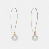 Fine | Gold Large Hoop Pearl Earring