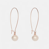 Fine | Rose Gold Large Hoop Pearl Earring