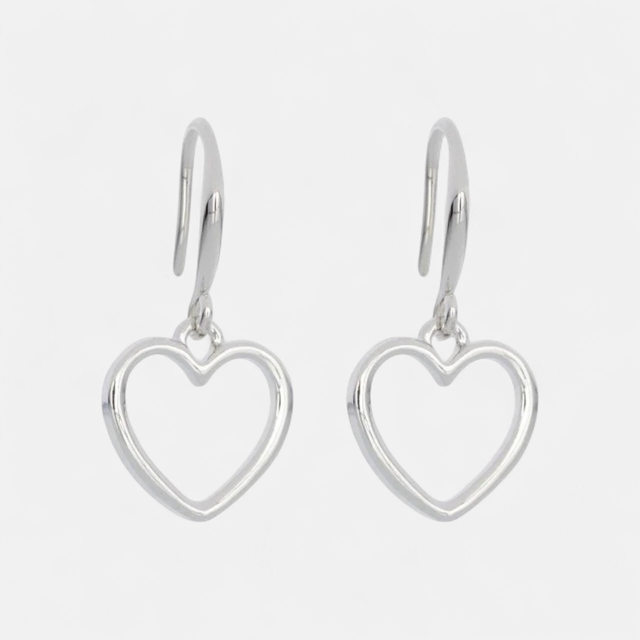 Fine | Stunning Silver Hook Heart Earring