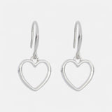 Fine | Stunning Silver Hook Heart Earring