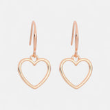 Fine | Stunning Rose Gold Heart Hook Earrings