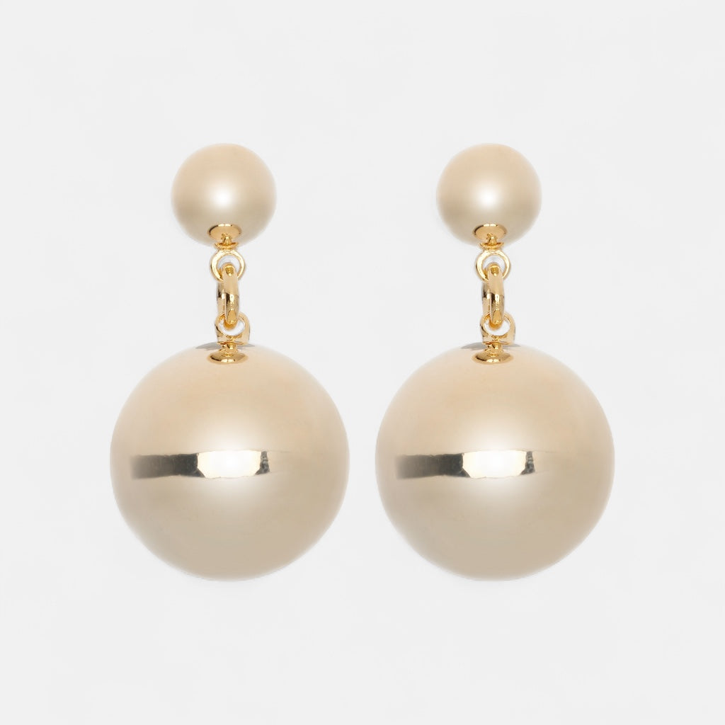 Fine | Gold Drop Ball Earring