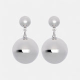 Fine | Silver Drop Ball Earring