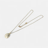 LONG | Light Gold Disc "LOVE" Necklace