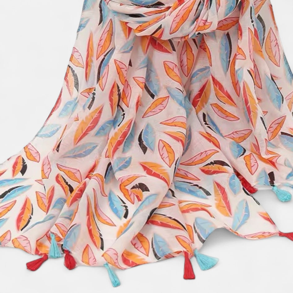 Ladies Bright Multi Color Print Scarf