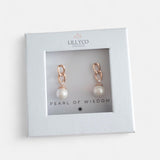 Fine | Boxed Rose Gold Crystal & Pearl Earrings