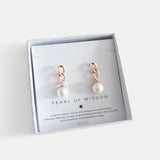 Fine | Boxed Rose Gold Crystal & Pearl Earrings