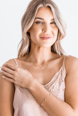 Fine | Rose Gold CZ Charm Bracelet