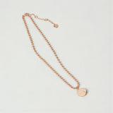 Fine | Short Rose Gold Disc Necklace