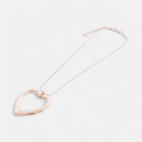 SHORT | Rose Gold Large Open-Heart Necklace