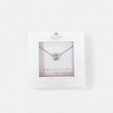 Fine | Boxed Silver Round Crystal Necklace
