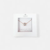 Fine | Boxed Rose Gold Round Crystal Necklace