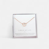 Fine | Boxed Rose Gold Round Crystal Necklace