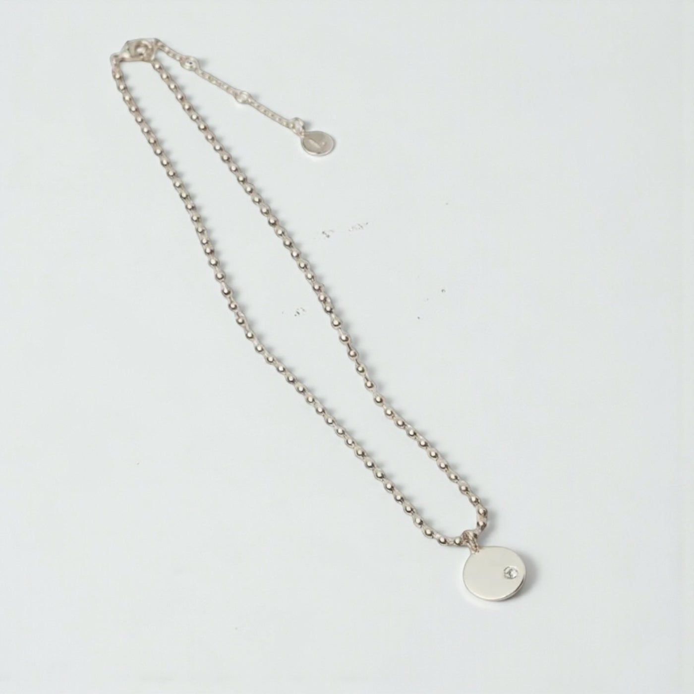 Fine | Short Silver Disc Necklace